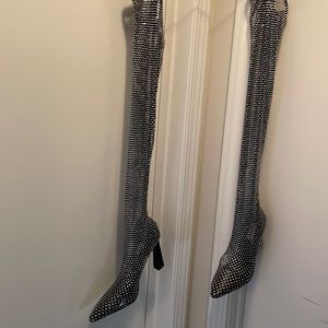 Steve Madden Sapphire rhinestone boots